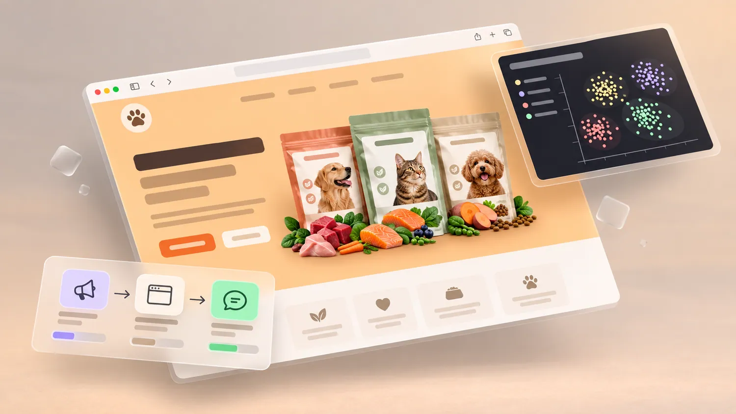 Arquitectura de un ecosistema comercial para una marca de alimento para mascotas