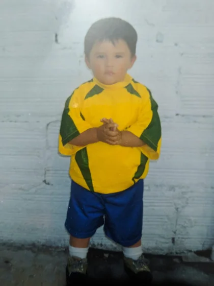Andrés Yáñez durante su infancia en Facatativá